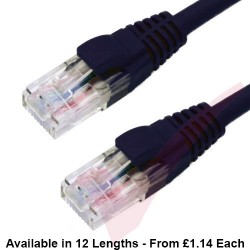 Cat6 Patch Cables RJ45 UTP Premium LSZH Snagless Booted Black