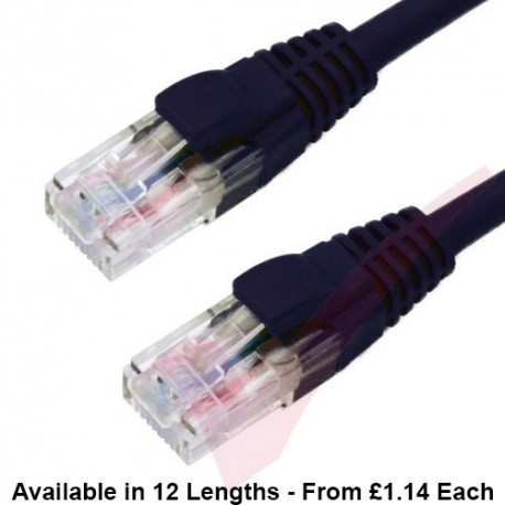 Cat6 Patch Cables RJ45 UTP Premium LSZH Snagless Booted Black