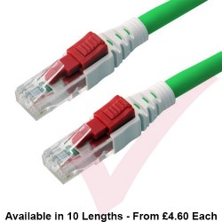 Cat6 Patch Cables RJ45 UTP Lockable LSZH Green