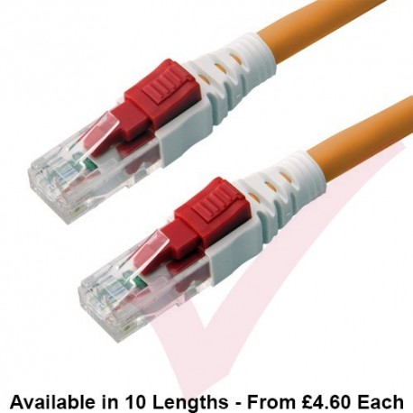 Cat6 Patch Cables RJ45 UTP Lockable LSZH Orange