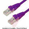 Excel Cat6 Patch Cables RJ45 UTP LSZH Snagless Booted Purple