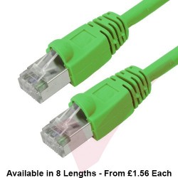 Cat6 Patch Cables RJ45 FTP Premium LSZH Bubble Booted Green