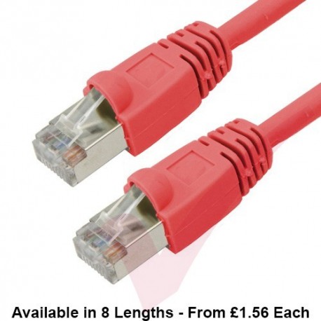 Cat6 Patch Cables RJ45 FTP Premium LSZH Bubble Booted Red