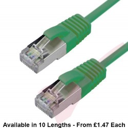 Cat6a Slim U/FTP Small Diameter Snagless Booted Patch Cables Green