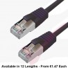 Cat6a Slim U/FTP Small Diameter Snagless Booted Patch Cables Black