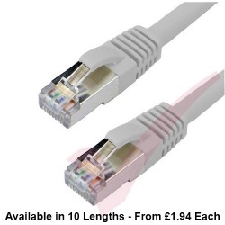 Cat6a Patch Cables RJ45 S/FTP (10G) Premium LSZH Snagless Booted Grey
