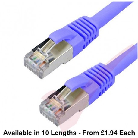 Cat6a Patch Cables RJ45 S/FTP (10G) Premium LSZH Snagless Booted Blue