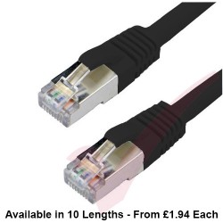 Cat6a Patch Cables RJ45 S/FTP (10G) Premium LSZH Snagless Booted Black