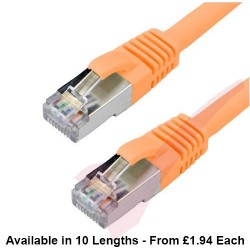 Cat6a Patch Cables RJ45 S/FTP (10G) Premium LSZH Snagless Booted Orange