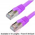 Cat6a Patch Cables RJ45 S/FTP (10G) Premium LSZH Snagless Booted Purple