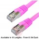 Cat6a Patch Cables RJ45 S/FTP (10G) Premium LSZH Snagless Booted Pink