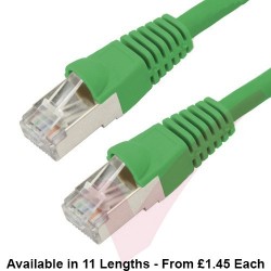 Cat6a Patch Cables RJ45 S/FTP (10G) Premium LSZH Bubble Booted Green