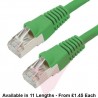 Cat6a Patch Cables RJ45 S/FTP (10G) Premium LSZH Bubble Booted Green