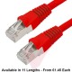 Cat6a Patch Cables RJ45 S/FTP (10G) Premium LSZH Bubble Booted Red