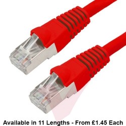 Cat6a Patch Cables RJ45 S/FTP (10G) Premium LSZH Bubble Booted Red