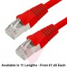 Cat6a Patch Cables RJ45 S/FTP (10G) Premium LSZH Bubble Booted Red