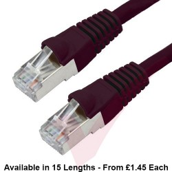 Cat6a Patch Cables RJ45 S/FTP (10G) Premium LSZH Bubble Booted Black