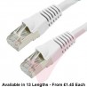 Cat6a Patch Cables RJ45 S/FTP (10G) Premium LSZH Bubble Booted White