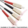SC to SC Fibre Patch Cables OM1 Multimode Duplex Grey
