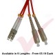 LC to SC Fibre Patch Cables OM2 Multimode Duplex Orange