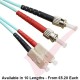 SC to ST Fibre Patch Cables OM3 Multimode Duplex Aqua Blue