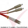 LC to SC Fibre Patch Cables OM3 Multimode Duplex Orange