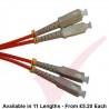 SC to SC Fibre Patch Cables OM3 Multimode Duplex Orange