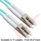 LC to LC Fibre Patch Cables OM4 Multimode Duplex Aqua Blue