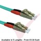 *SHORT BOOT* LC to LC Fibre Patch Cables OM3 Multimode Duplex Aqua Blue
