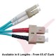 LC to SC Fibre Patch Cables OM4 Multimode Duplex Aqua Blue