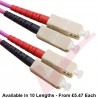 SC to SC Fibre Patch Cables OM4 Multimode Duplex Violet