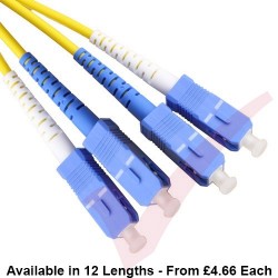 SC to SC Fibre Patch Cables OS2 Singlemode Yellow