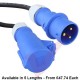 32Amp Commando Male to Commando Female Extension Power Cable