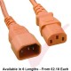 C13 to C14 High Grade H05VV-F Power Cable Orange