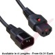 C13 Locking to C14 Power Cable Black