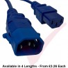 C13 to C14 'P-Lock' Power Cable Blue