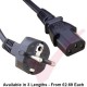 Schuko Euro Straight to IEC C13 Connector 0.75mm2 Power Cables Black
