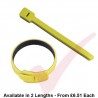 Yellow Hook & Loop Velcro Cable Ties - 20 Pack