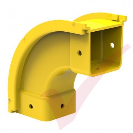 HellermannTyton GigaDuct 50mm 90° Vertical Up Outside Elbow With Cover