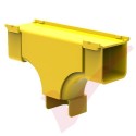 HellermannTyton GigaDuct 50mm Vertical T-Junction With Cover