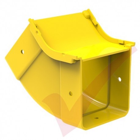 HellermannTyton GigaDuct 100mm 45° Vertical Up Inside Elbow With Cove