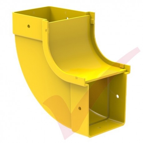 HellermannTyton GigaDuct 100mm 90° Vertical Up Inside Elbow With Cove