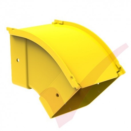 HellermannTyton GigaDuct 100mm 45° Vertical Up Outside Elbow With Cover