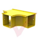 HellermannTyton GigaDuct 100mm Horizontal T-Junction With Cover