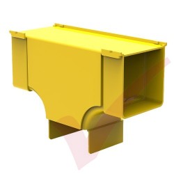 HellermannTyton GigaDuct 100mm Vertical T-Junction With Cover