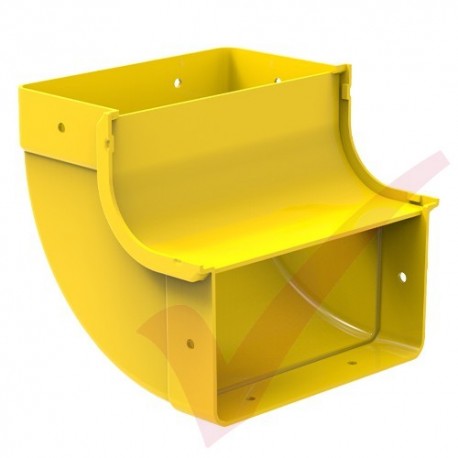 HellermannTyton GigaDuct 200mm 90° Vertical Up Inside Elbow With Cove