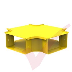 HellermannTyton GigaDuct 200mm Intersection With Cover