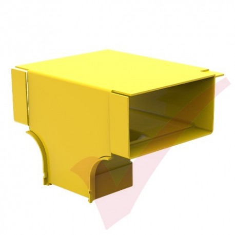 HellermannTyton GigaDuct 200mm to 100mm Reducer Vertical T-Junction With Cover