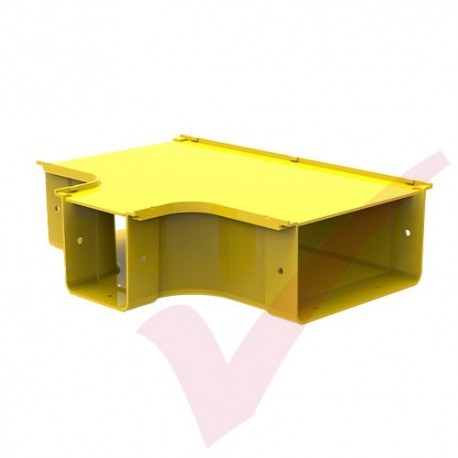 HellermannTyton GigaDuct 200mm to 100mm Reducer Horizontal T-Junction With Cover