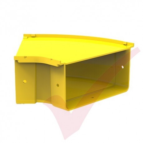 HellermannTyton GigaDuct 300mm 45° Horizontal Elbow With Cover